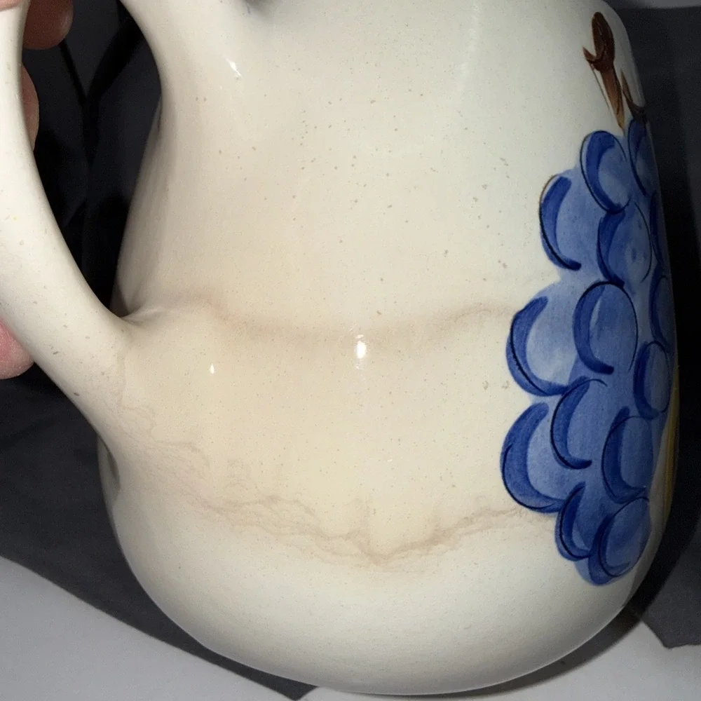 Vintage Stangl Pottery FRUIT Pattern 1QT  Hand Painted MidCentury PITCHER
